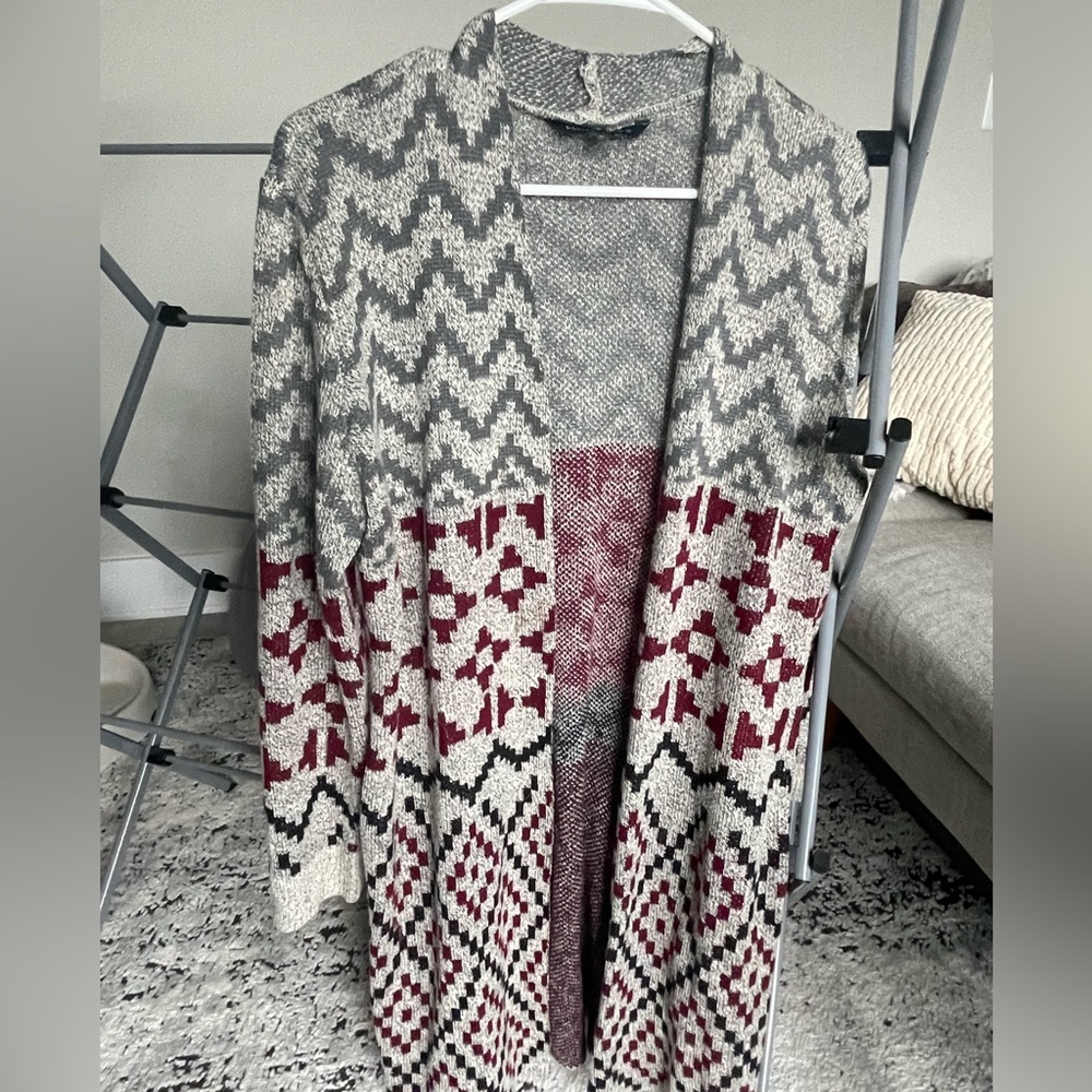 Tribal printed cardigan long